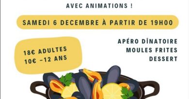 soirée moules frites, le 6 décembre à la MTL, pensez à réserver !